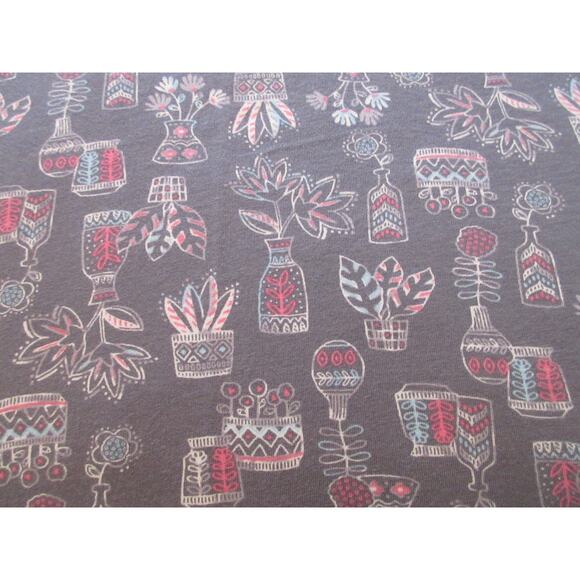 Jockey Women’s Soft Sleepwear Night Shirt Large Grey/Peach Print Shortsleeve - Picture 4 of 6